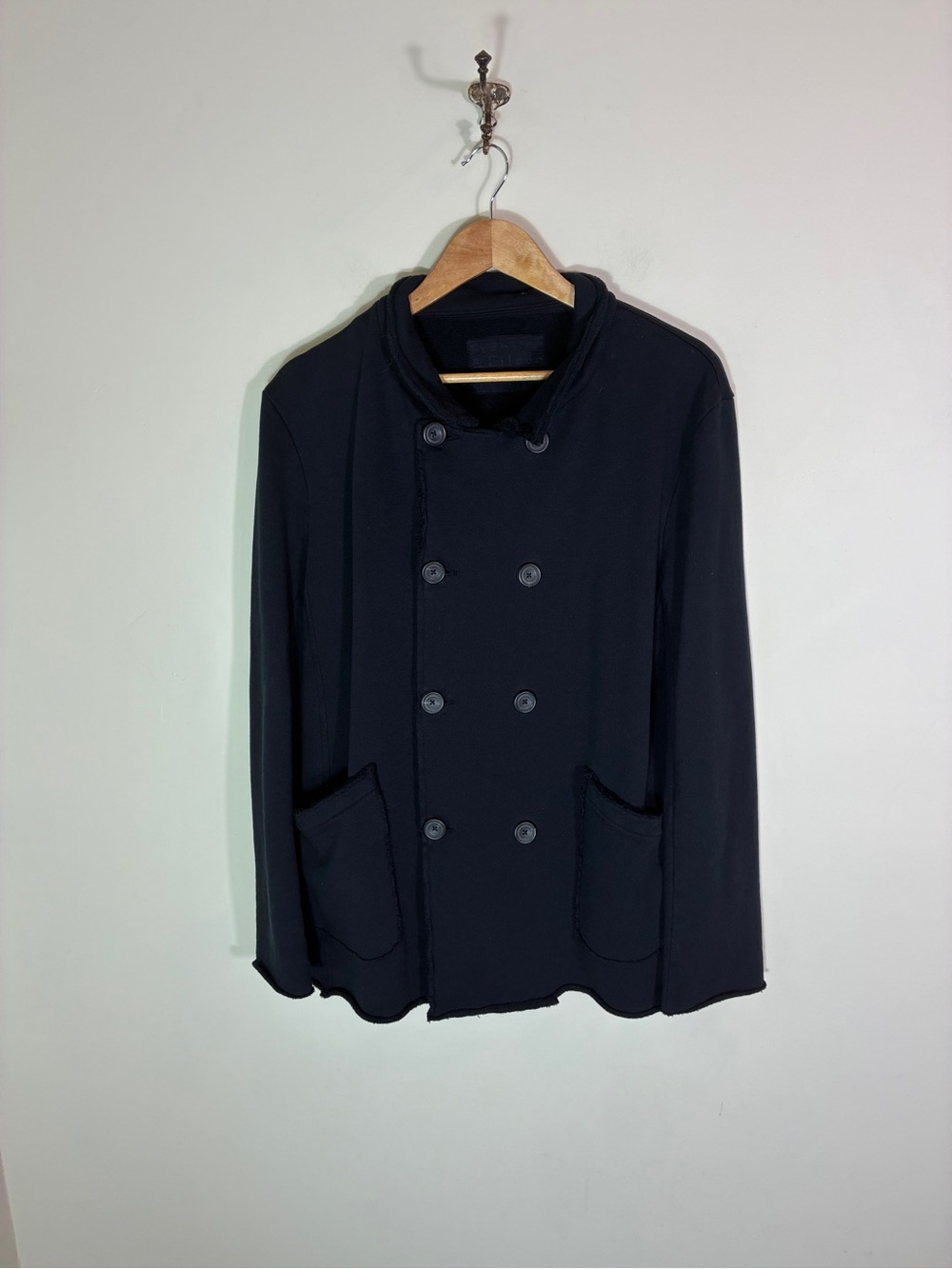 Frank & Eileen Black Relaxed Fit Belfast Sweatshirt Peacoat Size L
